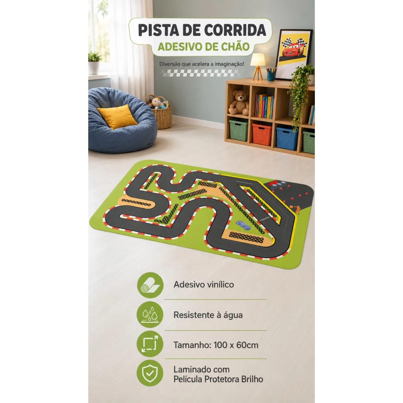 Adesivo Pista de Corrida Desafio dos Pilotos