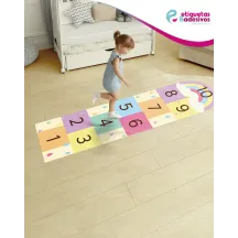 Adesivo Amarelinha Arco ìris