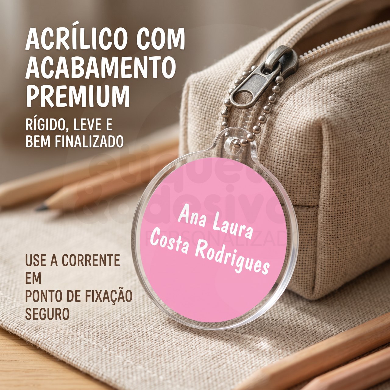 Tag Redondo com foto