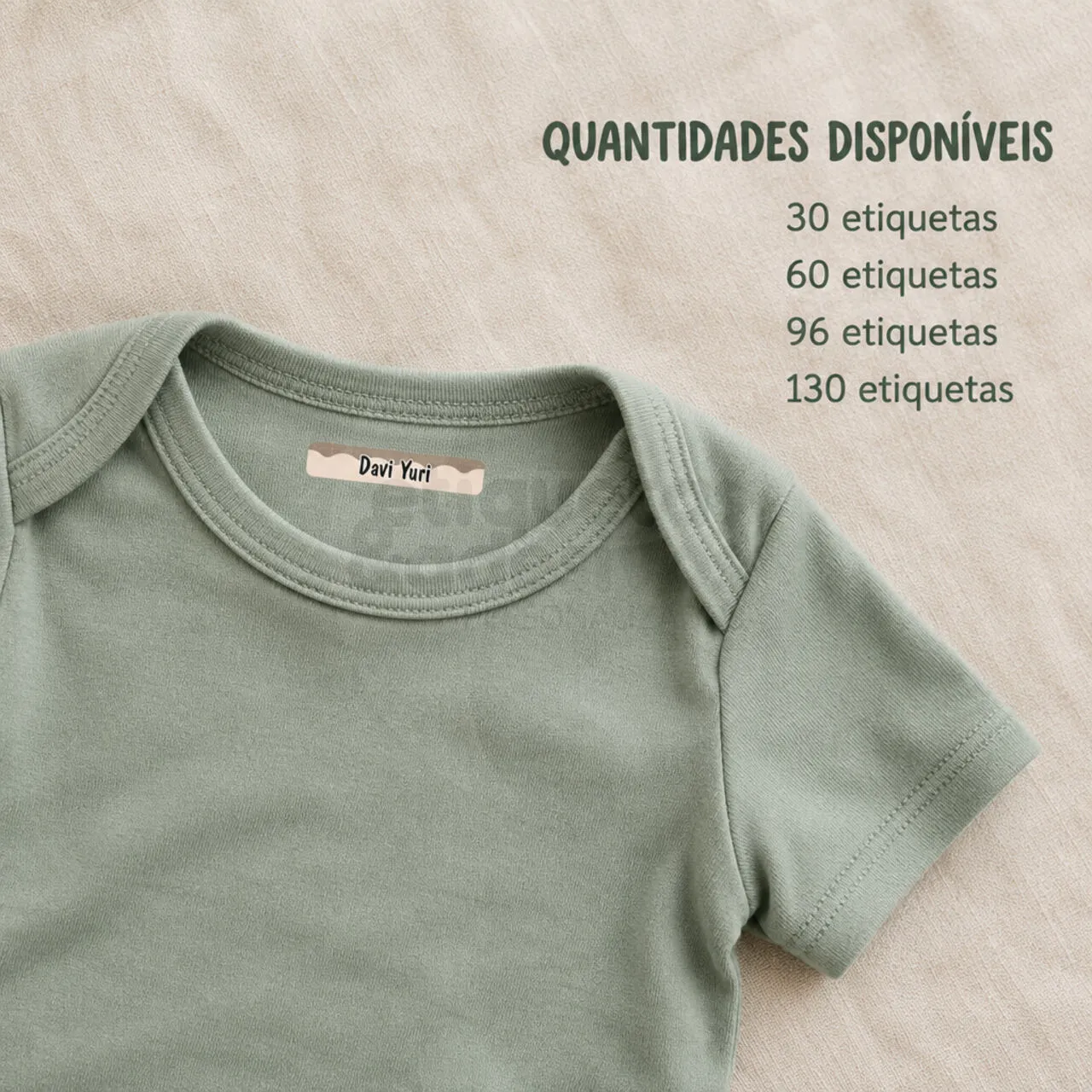 Etiqueta fina com tema para roupas