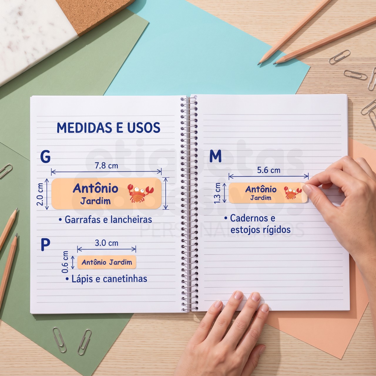 KIT ADESIVAS COM DESENHO