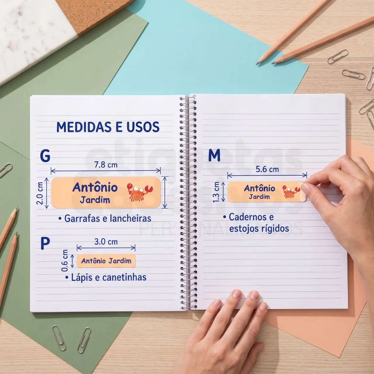 KIT ADESIVAS COM DESENHO