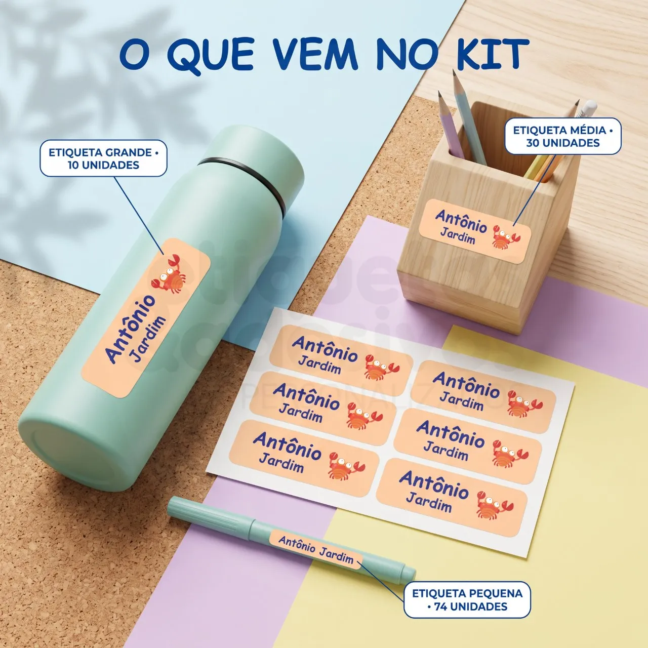 KIT ADESIVAS COM DESENHO
