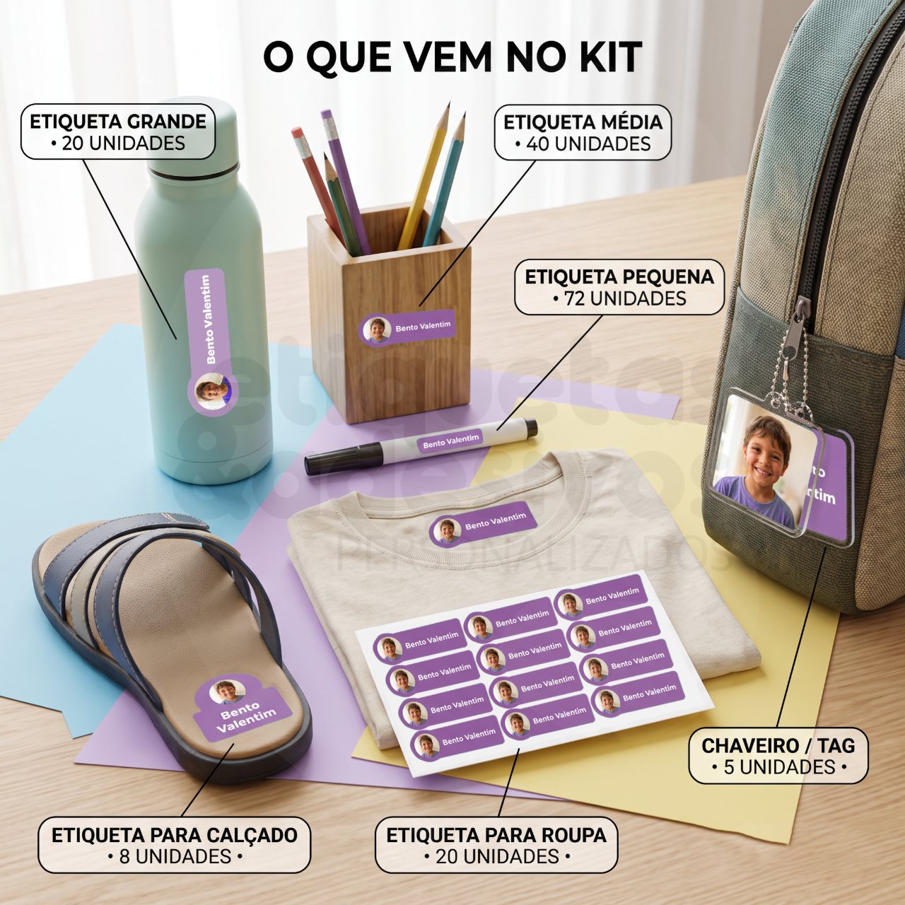 Kit Colégio com foto - MÃE COM BR