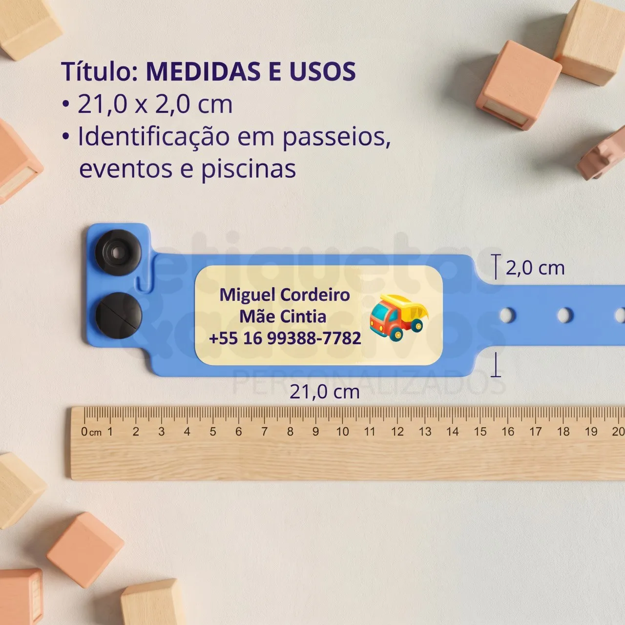 Pulseira de identificação