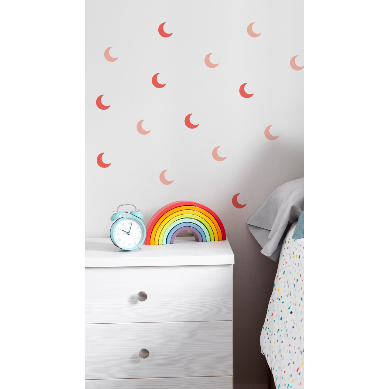 Adesivo Poá Lua Coral Pôr do Sol