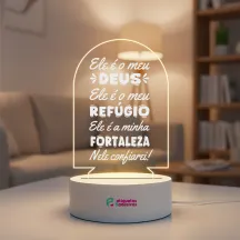 Luminária Ele é o Meu Deus