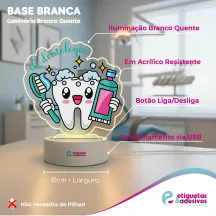 Luminária Odontologia Escova Rosa