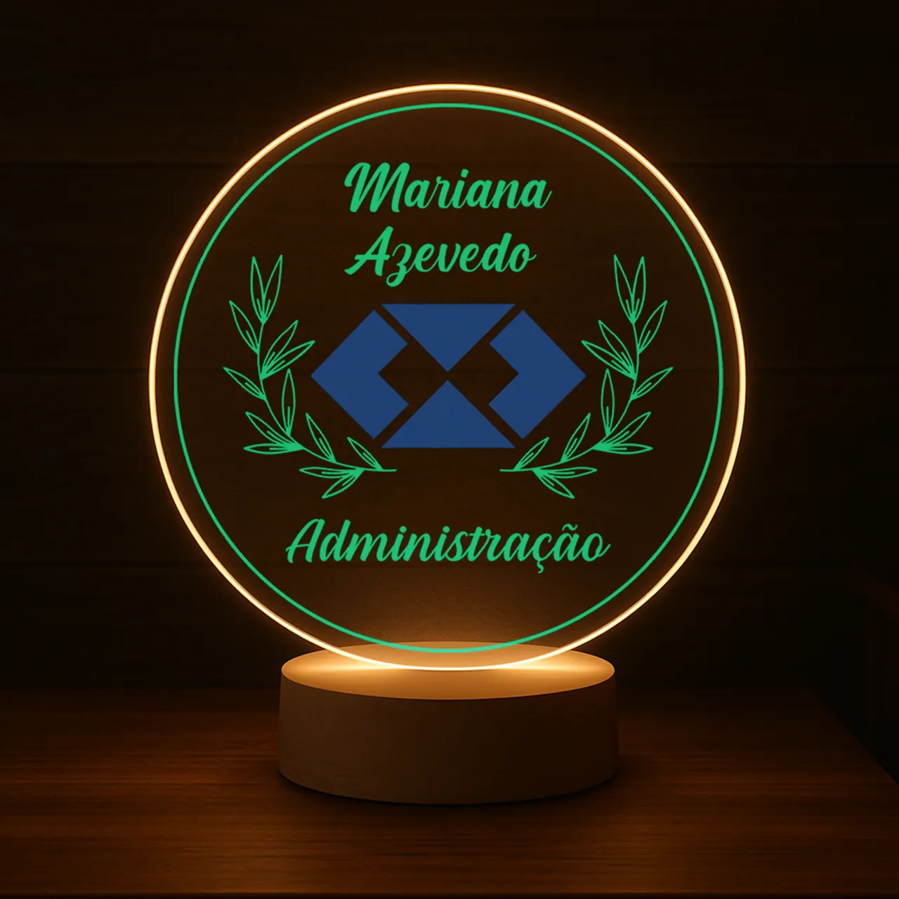 Luminária Profissões Administração com Nome