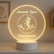 Luminária Profissões Cabelereira Com Nome