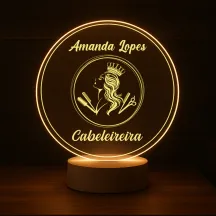 Luminária Profissões Cabelereira Com Nome