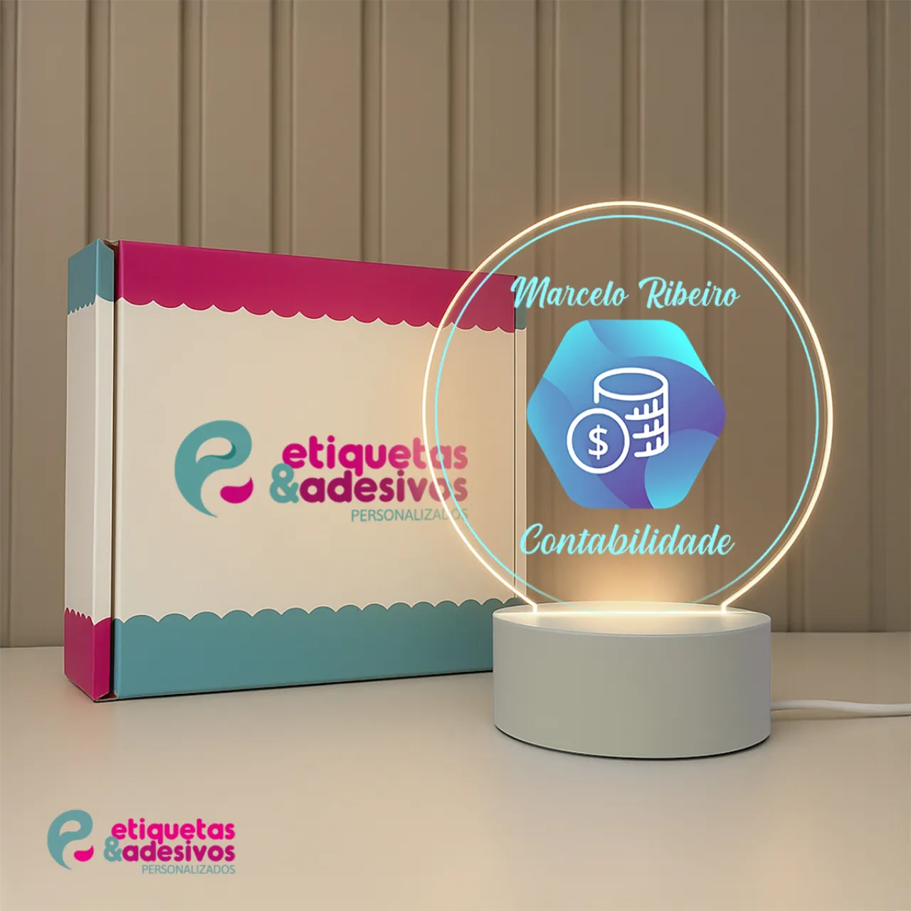Luminária Profissões Contabilidade Com Nome