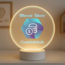 Luminária Profissões Contabilidade Com Nome