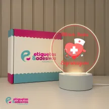 Luminária Profissões Enfermagem Com Nome