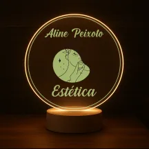 Luminária Profissões Estética Com Nome