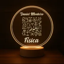 Luminária Profissões Física Com Nome