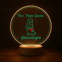 Luminária Profissões Ginecologia Com Nome