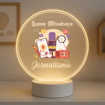 Luminária Profissões Jornalismo Com Nome
