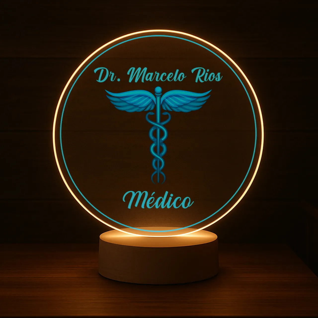 Luminária Profissões Médico Com Nome