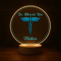 Luminária Profissões Médico Com Nome