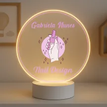 Luminária Profissões Nail Design Com Nome