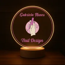 Luminária Profissões Nail Design Com Nome