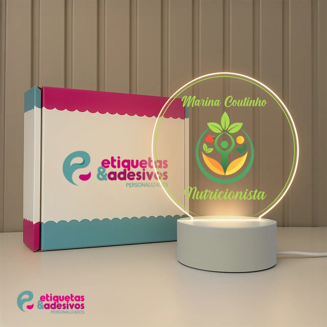 Luminária Profissões Nutricionista Com Nome