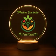 Luminária Profissões Nutricionista Com Nome