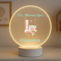 Luminária Profissões Ortopedista Com Nome