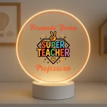 Luminária Profissões Professora Com Nome