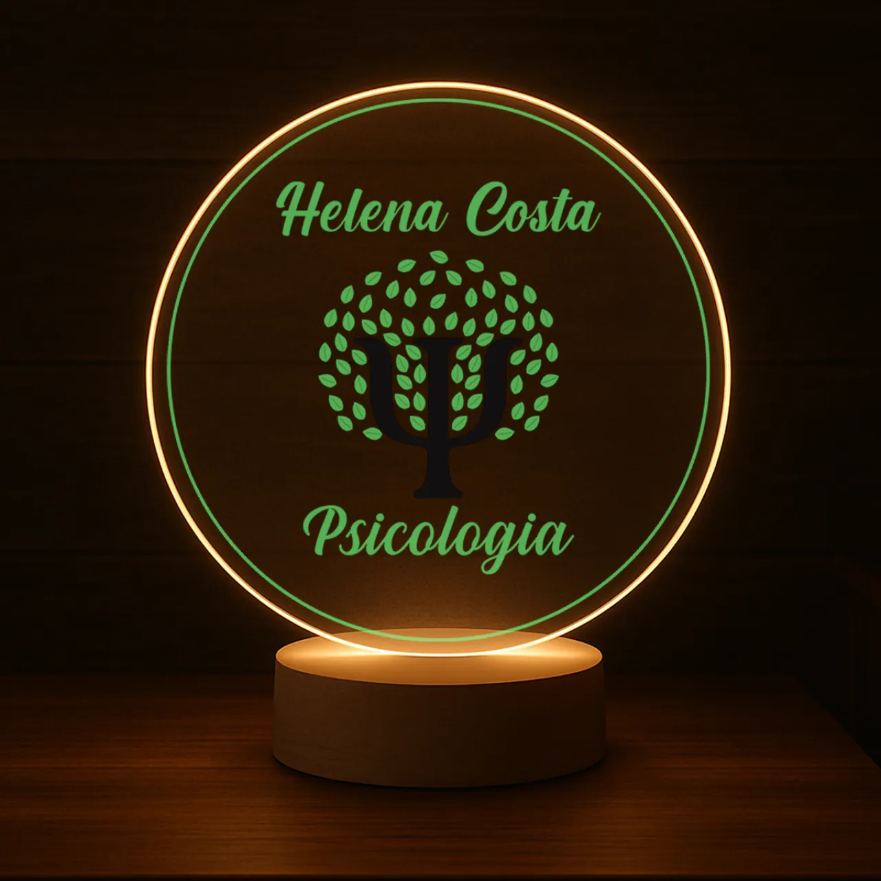 Luminária Profissões Psicologia Com Nome