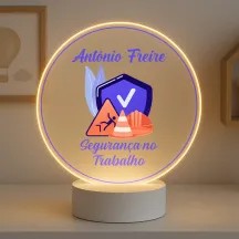 Luminária Profissões Segurança do Trabalho Com Nome