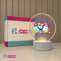 Luminária Profissões Social Media Com Nome