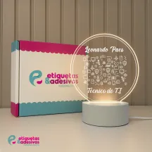Luminária Profissões Técnico de TI Com Nome