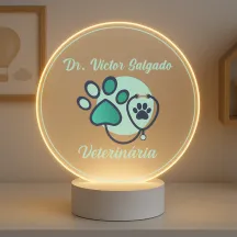 Luminária Profissões Veterinária Com Nome