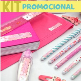 Kit promocional com desenho