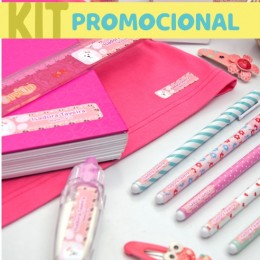 Kit promocional com desenho